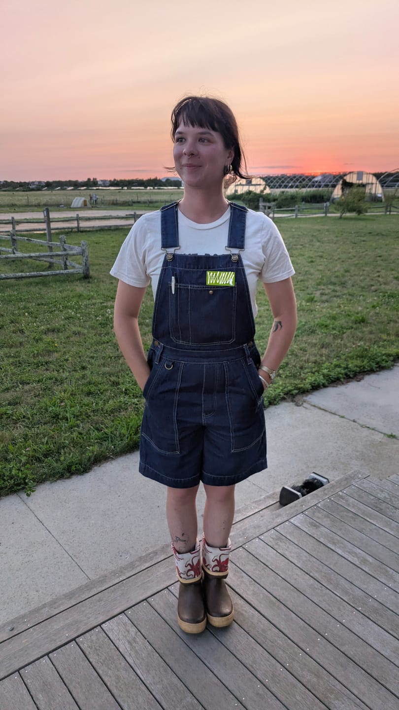 Customer photo review of Denim Cropped Brumby Suit