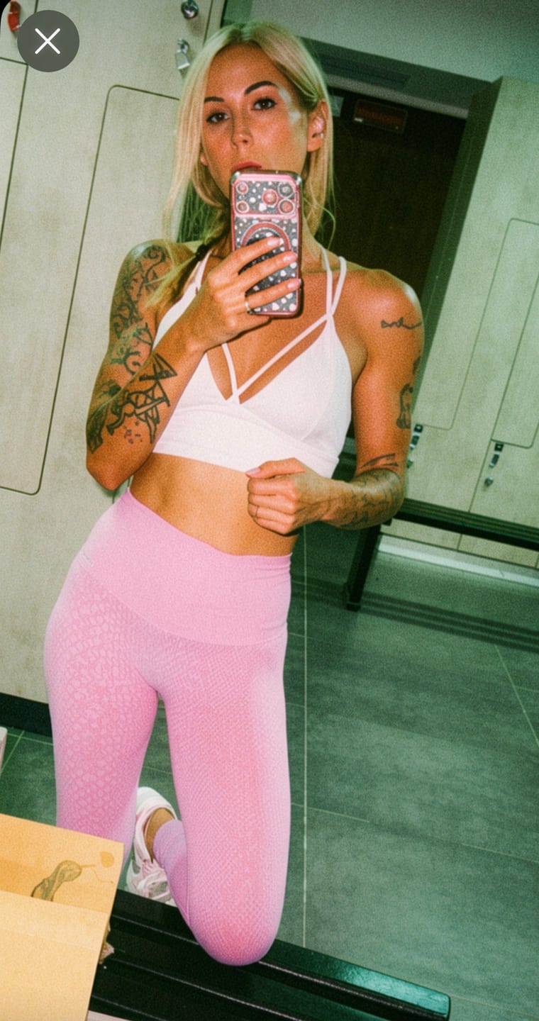 Customer photo review of Leggings Jungle Pitone Rosa Macaron