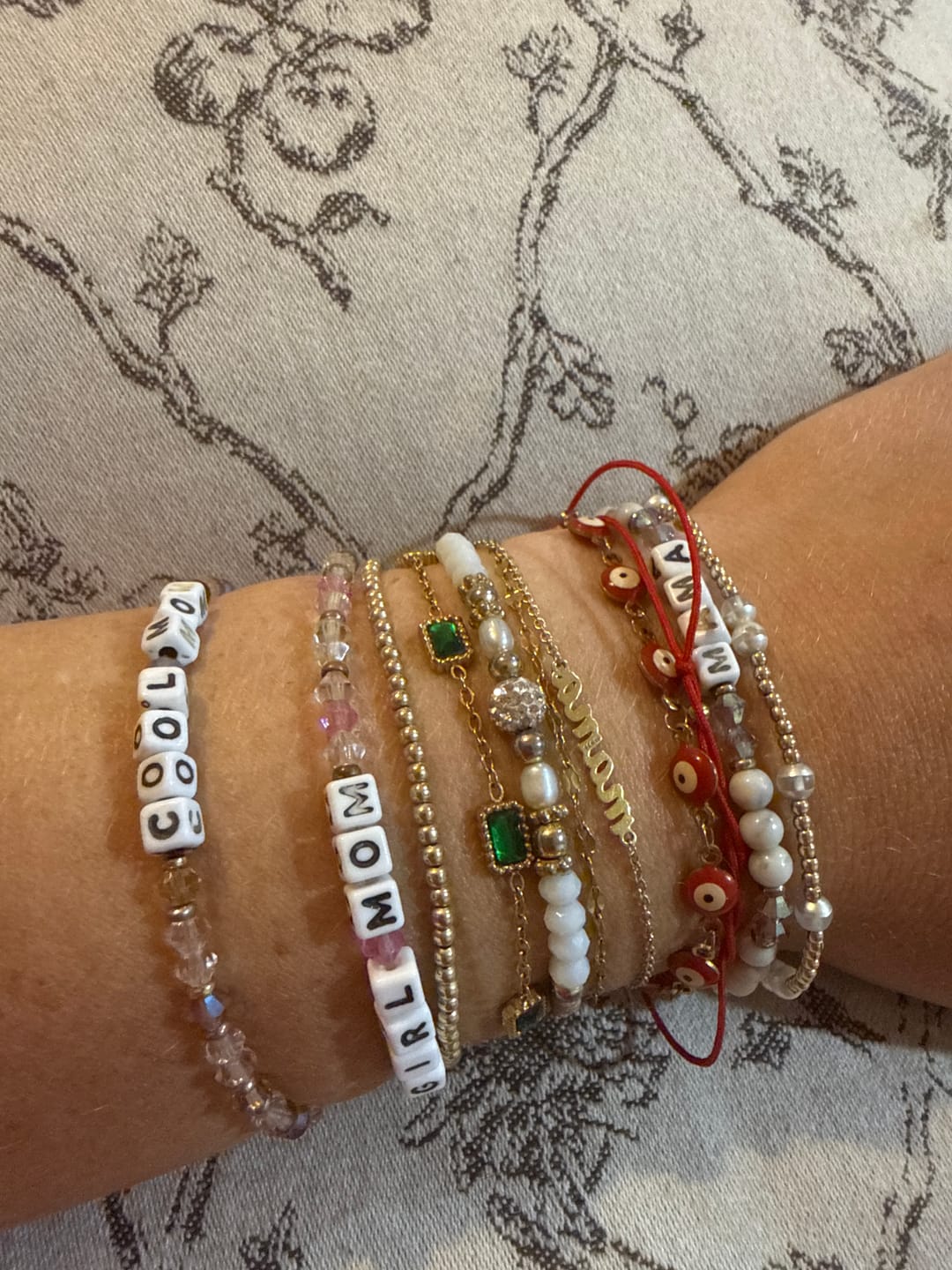 Customer photo review of Trinity Emerald Bracelet