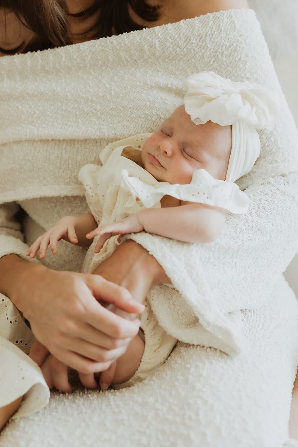 Customer photo review of Ruffled Headband | Ivory