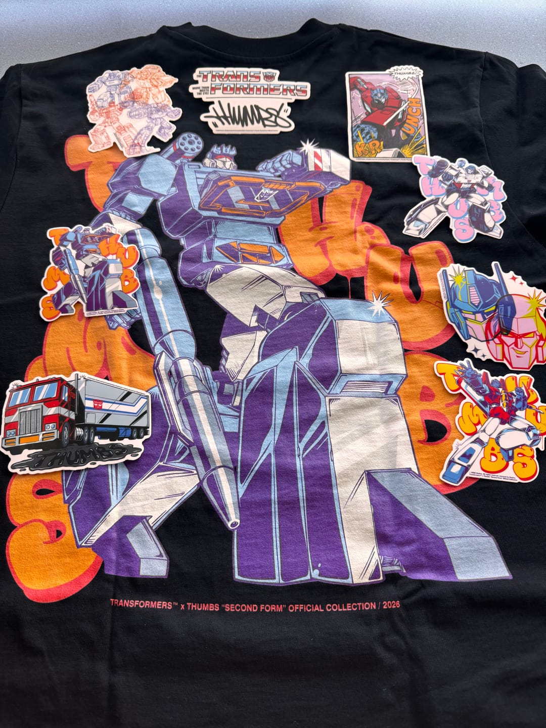 Customer photo review of Transformers x Thumbs Soundwave Aerosol T-Shirt in Black