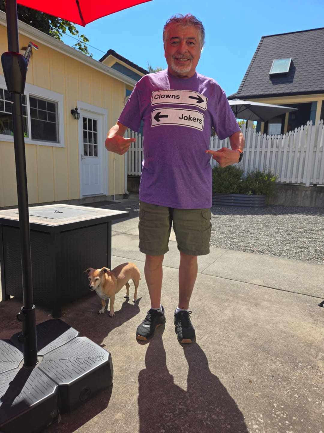 Customer photo review of Clowns To The Left Of Me, Jokers To The Right... T-Shirt