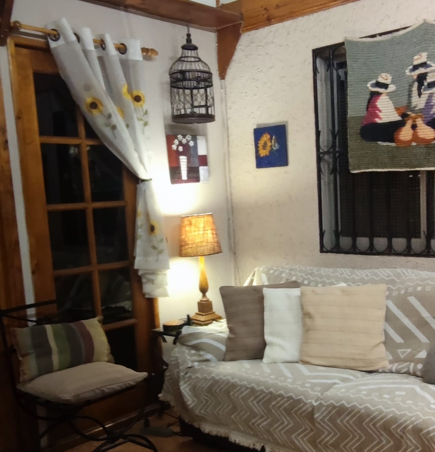 Customer photo review of Funda de Cojín Boho Tejida Funda Almohadon Sofa Diseño Linea 45x45cm