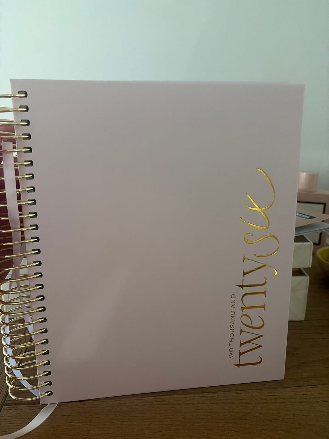 Customer photo review of 2026 Signature Planner - Blush + Yellow Gold