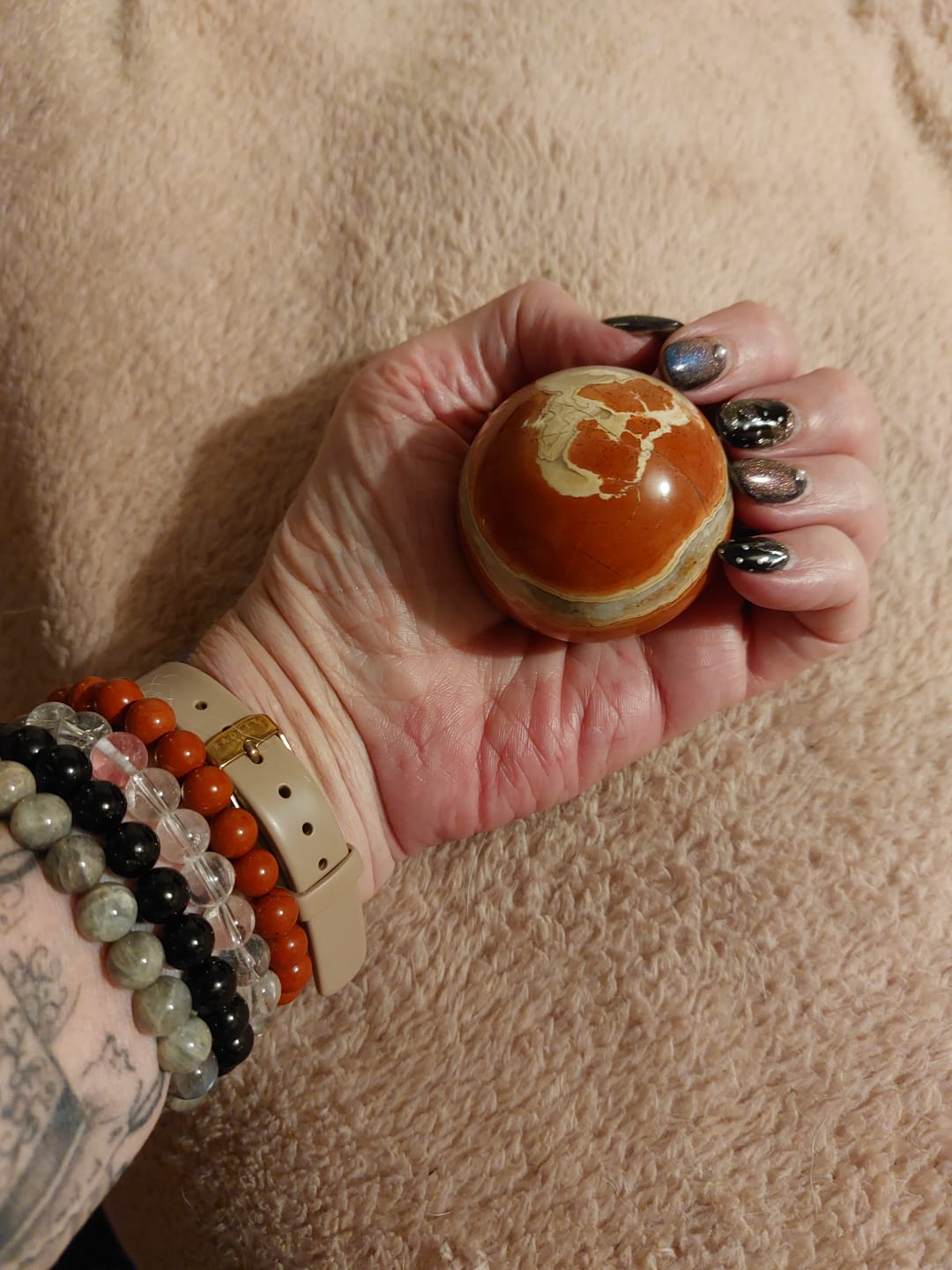 Customer photo review of Red Jasper Sphere
