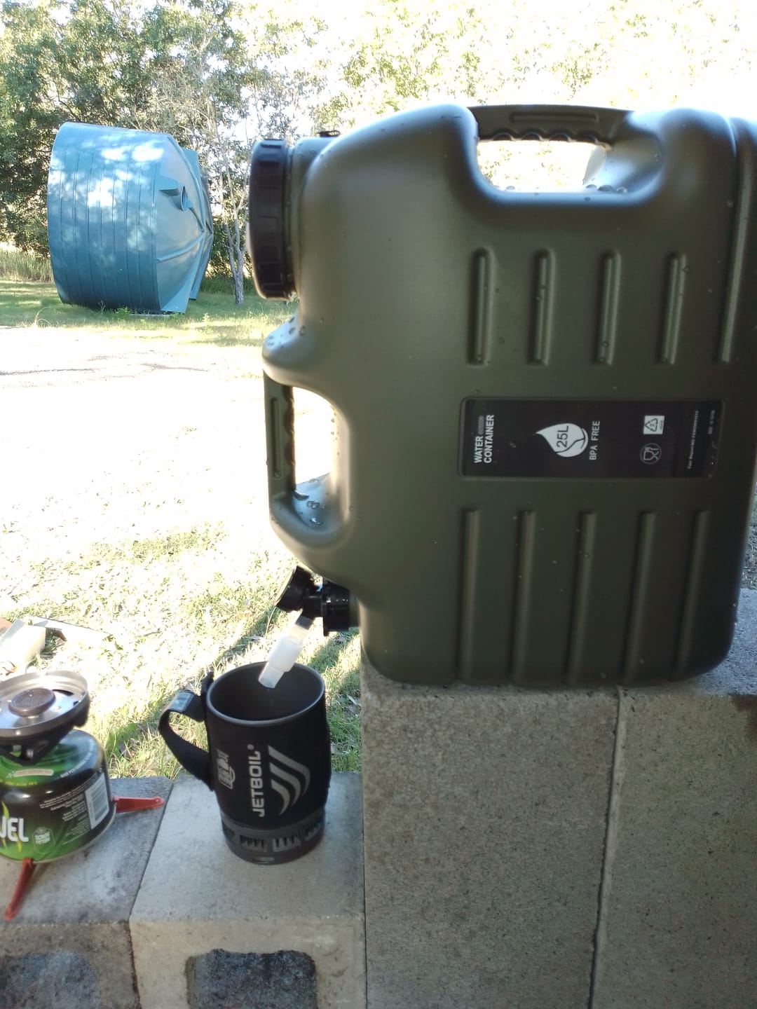 Customer photo review of Weisshorn 25L Water Container with Extension Tube and Cleaning Brush