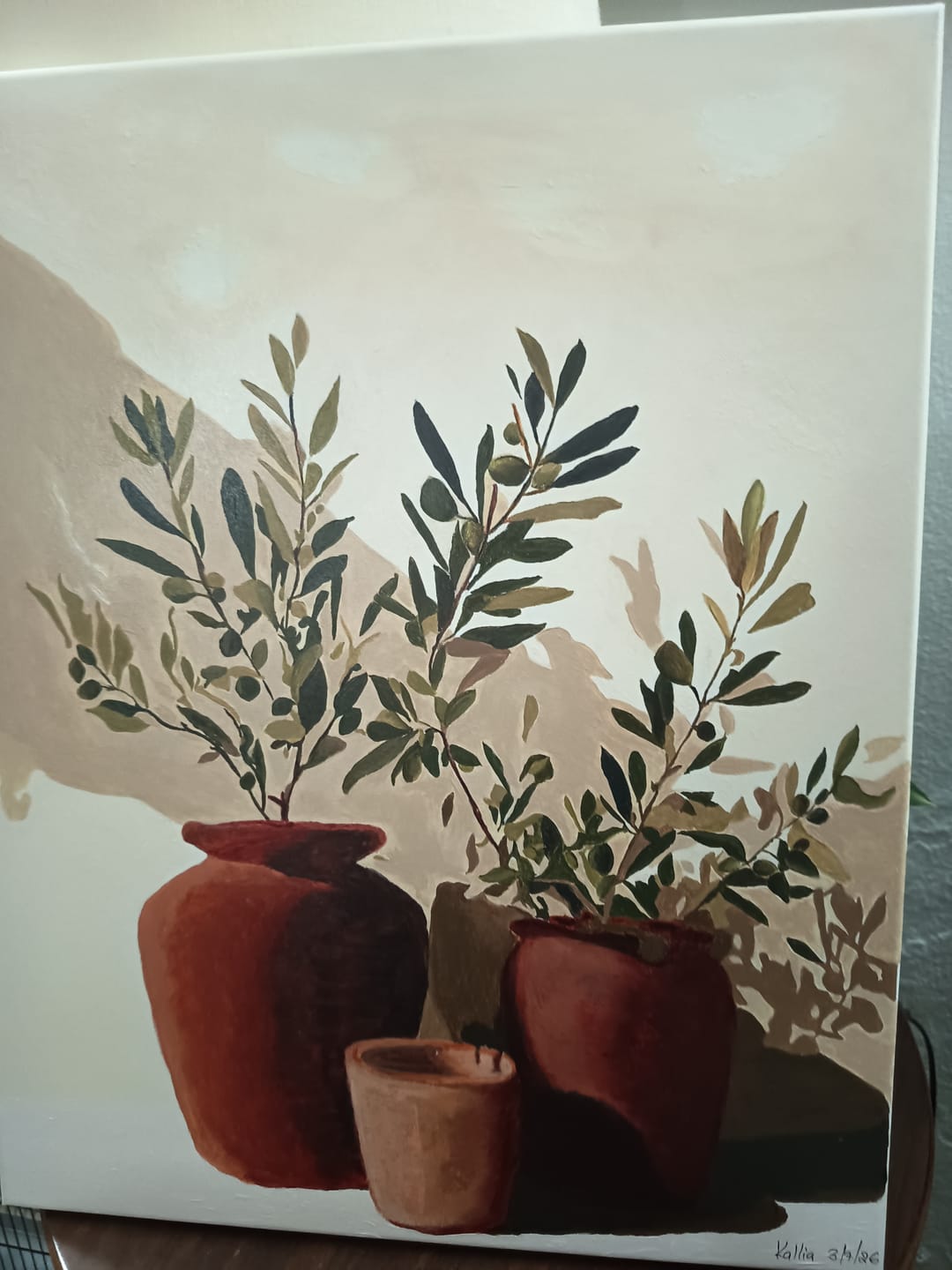 Customer photo review of Olive Grove Shadows | Paint by Number