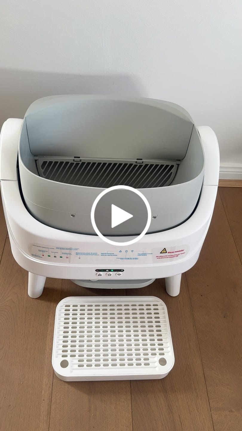Customer video review of Petbuds™ Open One App Monitoring Self-Cleaning Litter Box with Open Design