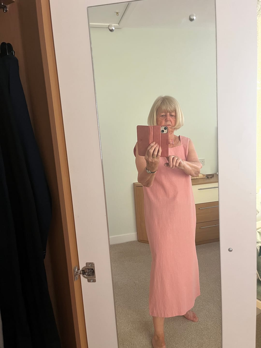 Customer photo review of Clearance - Linen Feel 100% Cotton Fabric