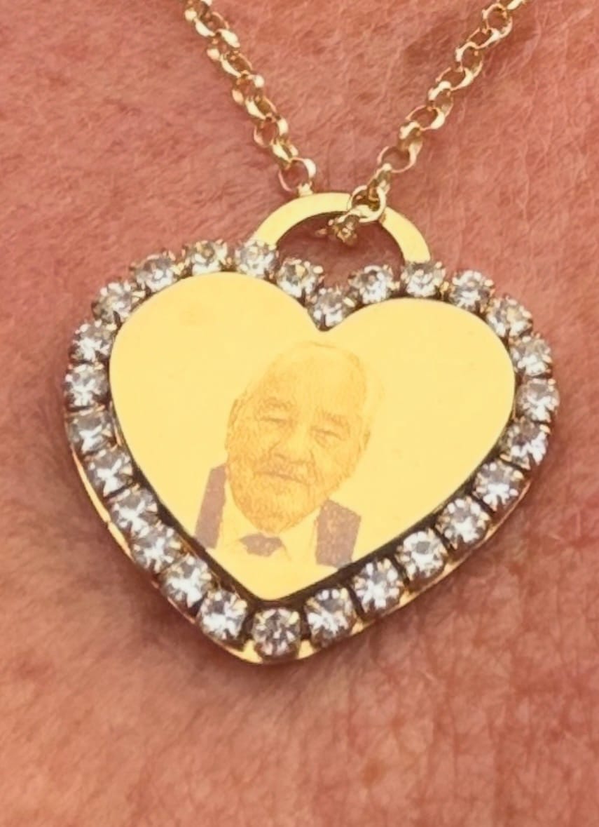 Customer photo review of Collana Cuore Foto Incisa Memory