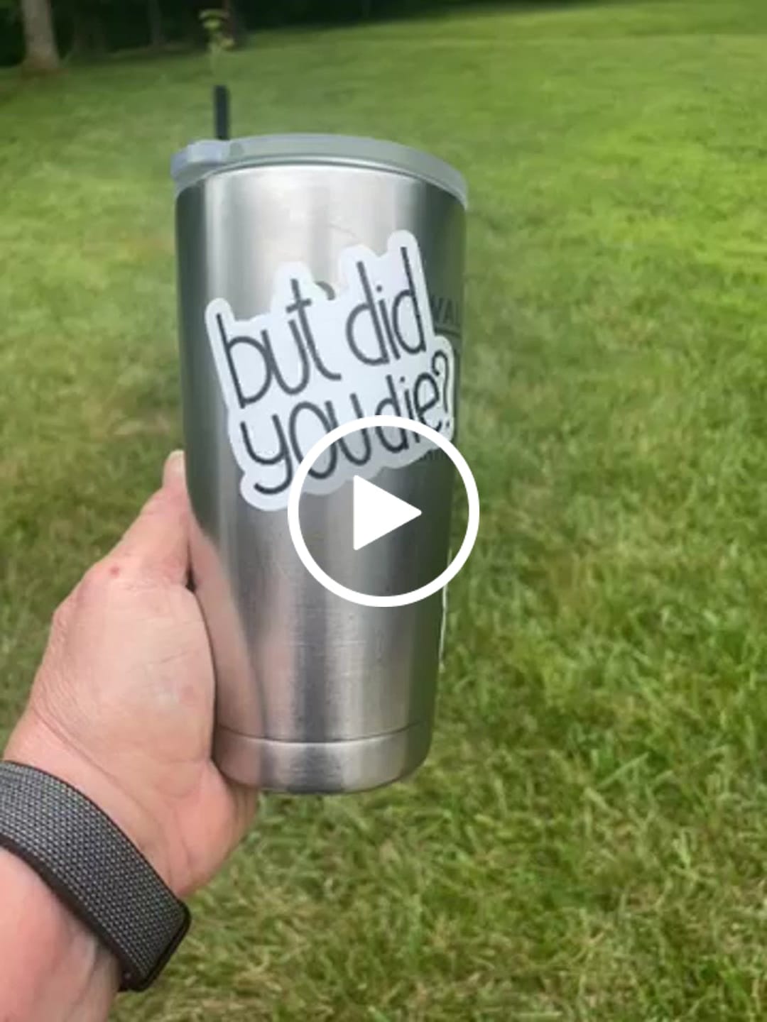 Customer video review of But Did You Die? Sarcasm Sticker