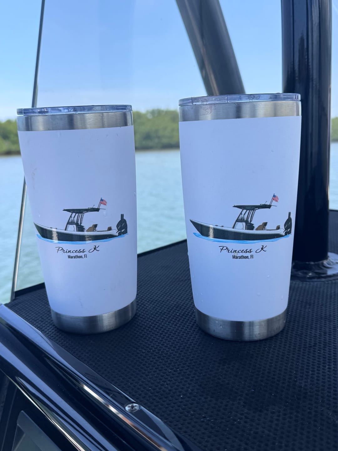Customer photo review of Custom 20 oz. Stainless Steel Boat Tumbler