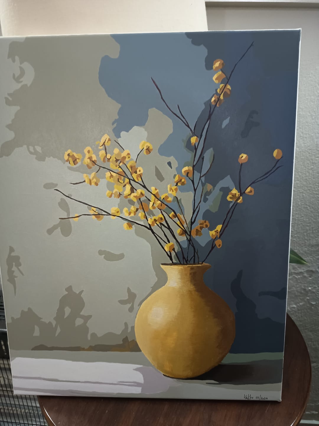 Customer photo review of Golden Vase | Paint by Number
