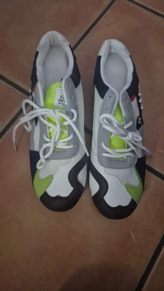 Customer photo review of Luca | Retro Colourblock Trainers