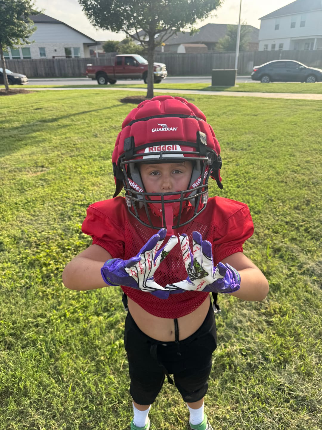Customer photo review of Classic 'The Joker' Football Cleats - Quantum Speed by Phenom Elite