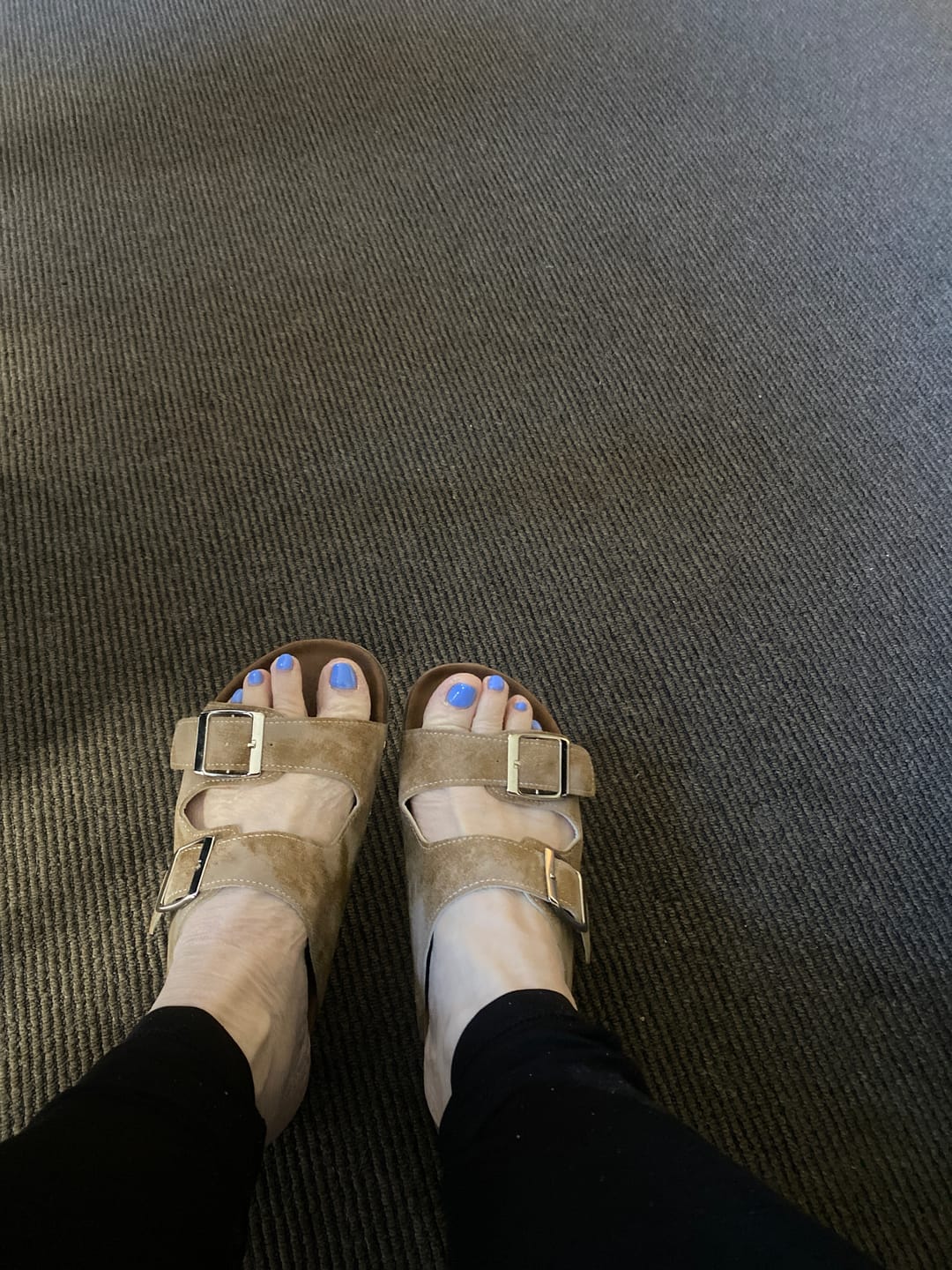 Customer photo review of Double Strap Sandal - Greige