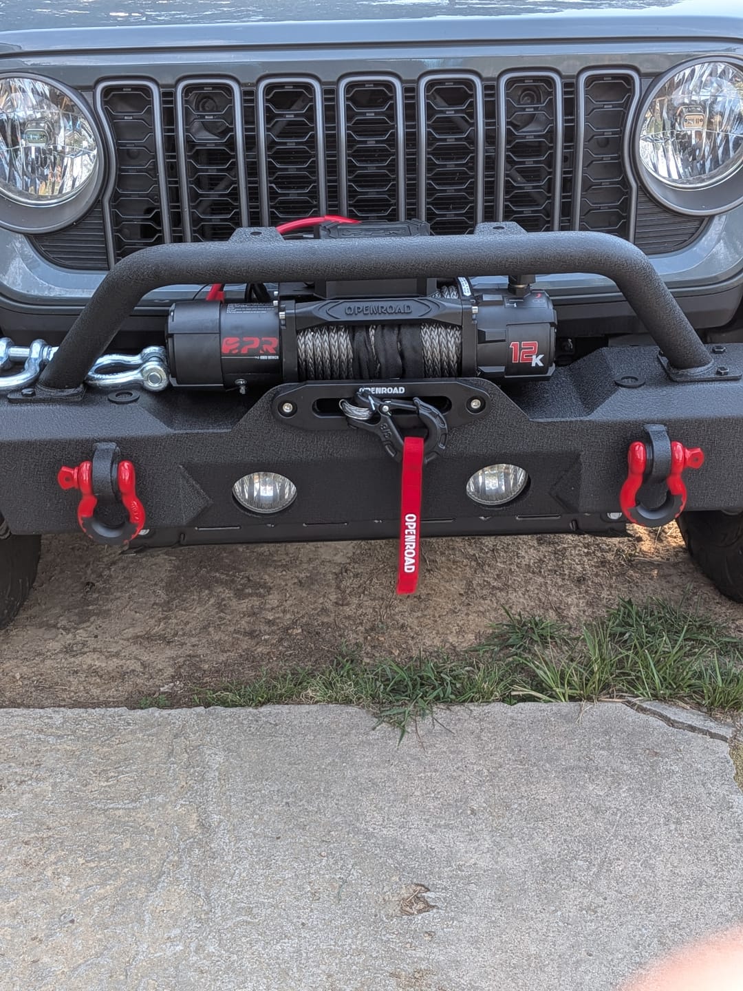 Customer photo review of OPENROAD 12,000lbs Electric Winch with Synthetic Rope-Panther Series 3S