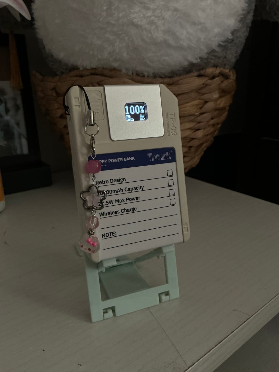 Customer photo review of Floppy Magnetic Power Bank With Storage