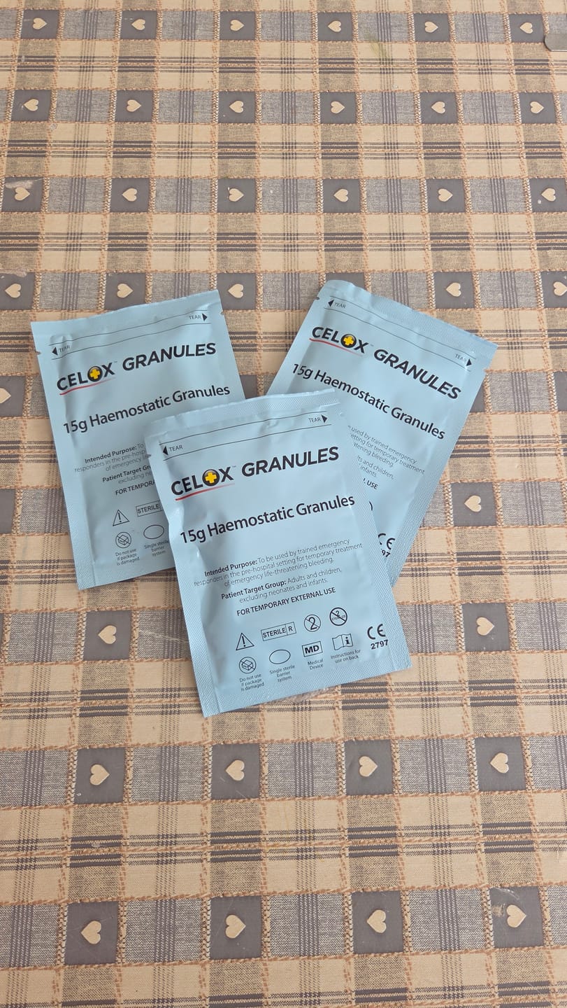 Customer photo review of Celox Haemostatic Granules 15g Sachet