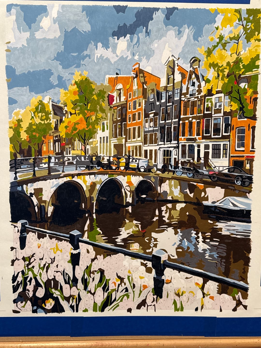 Customer photo review of Romantic canal | Paint by Number