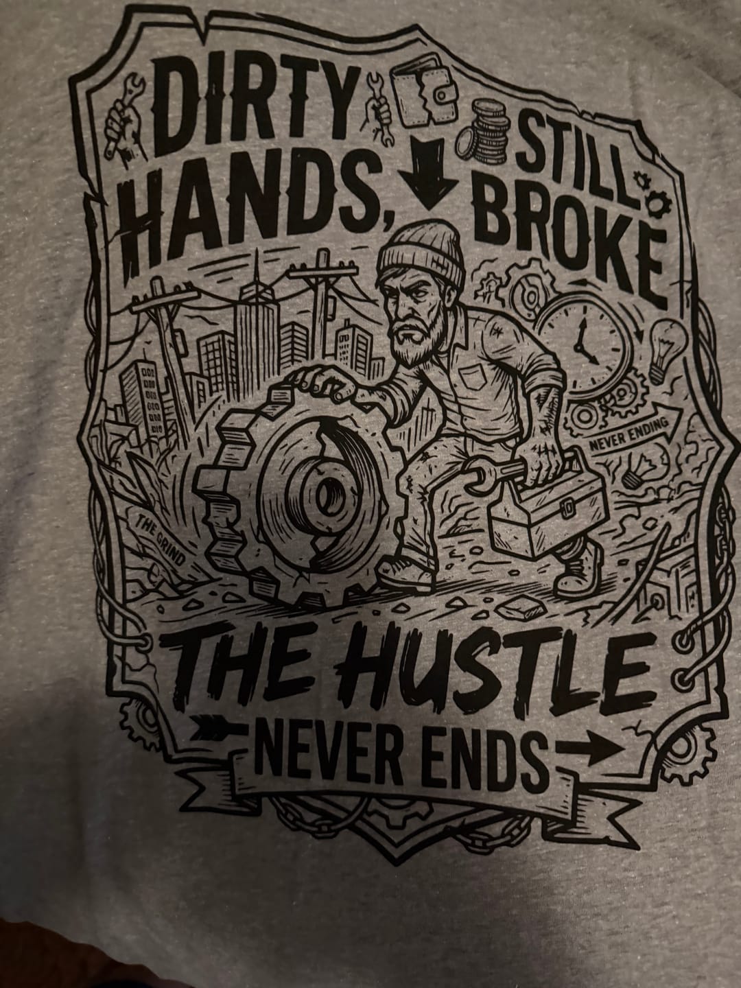 Customer photo review of Still Broke Tee
