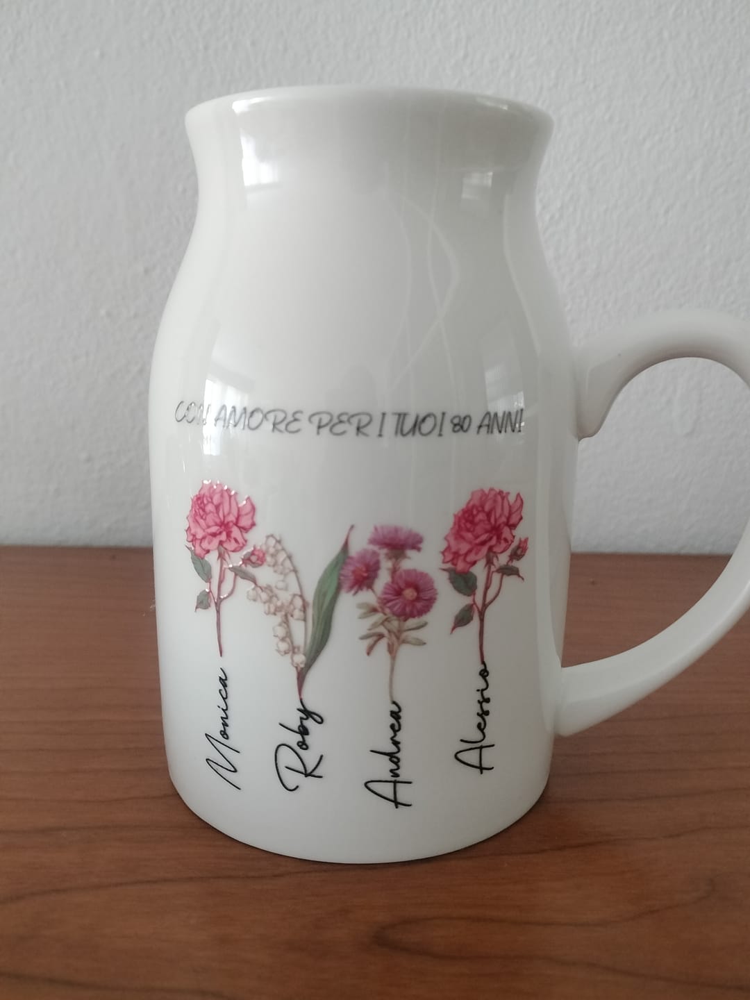 Customer photo review of Mamas Garten - Personalisierte Vase für Mama und Oma mit Geburtsblumen