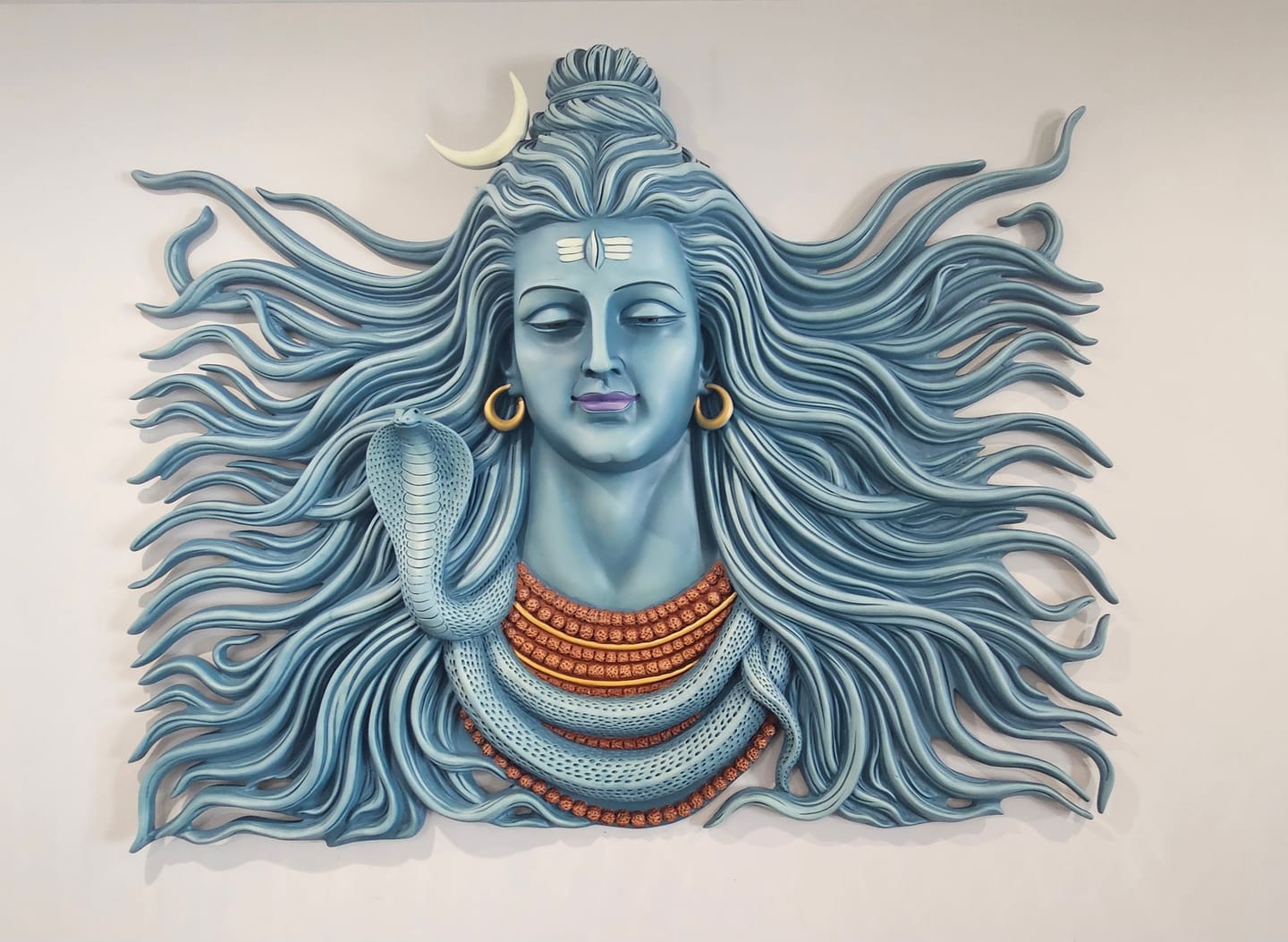 Customer photo review of Lord Shiva Wall Mural 2x1.5ft | Jatadhari Shiva Art 🔱✨