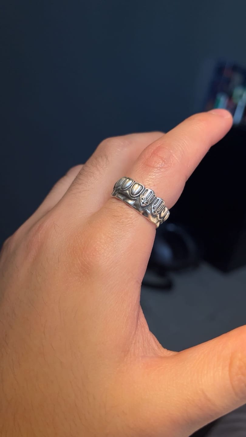 Customer photo review of GRILLZ Oxidized Ring – 925 Sterling Silver