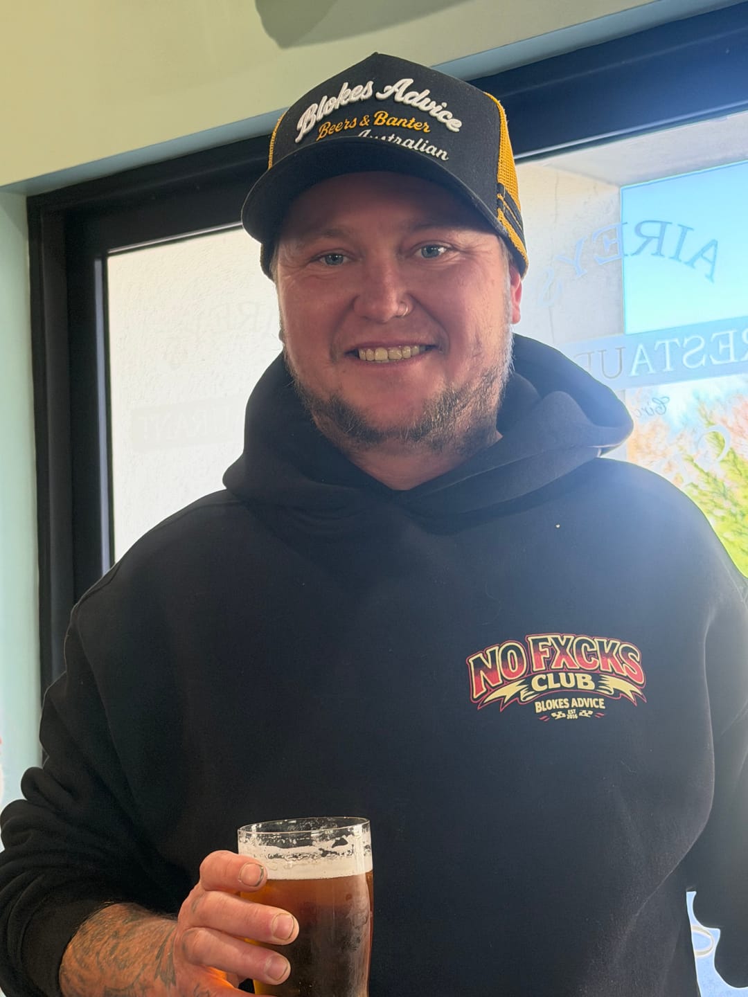 Customer photo review of Zero Fks Hoodie