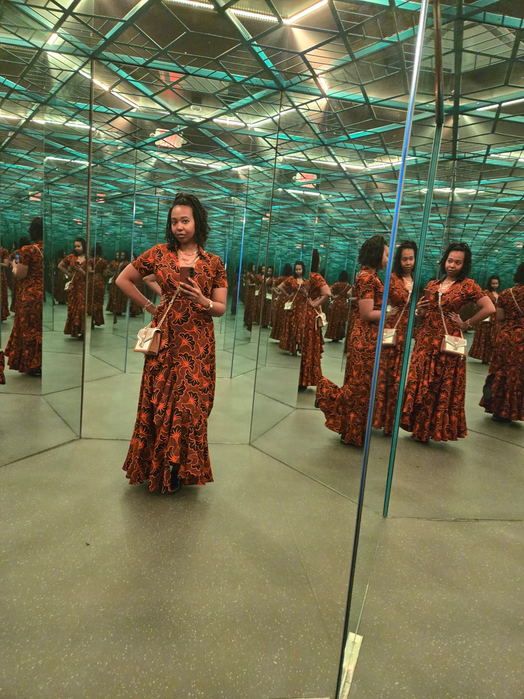Customer photo review of BOLA AFRICAN PRINT WRAP MAXI DRESS [MULTICOLOR]