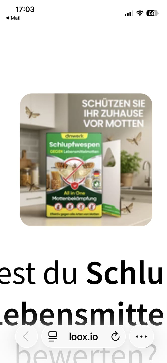 Customer photo review of Schlupfwespen gegen Lebensmittelmotten