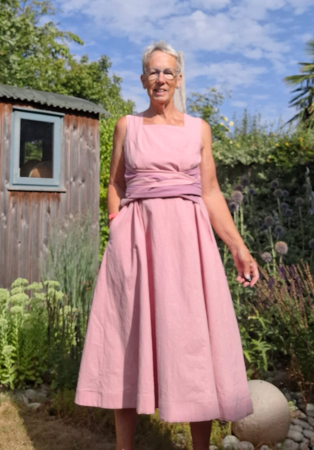 Customer photo review of Clearance - Linen Feel 100% Cotton Fabric