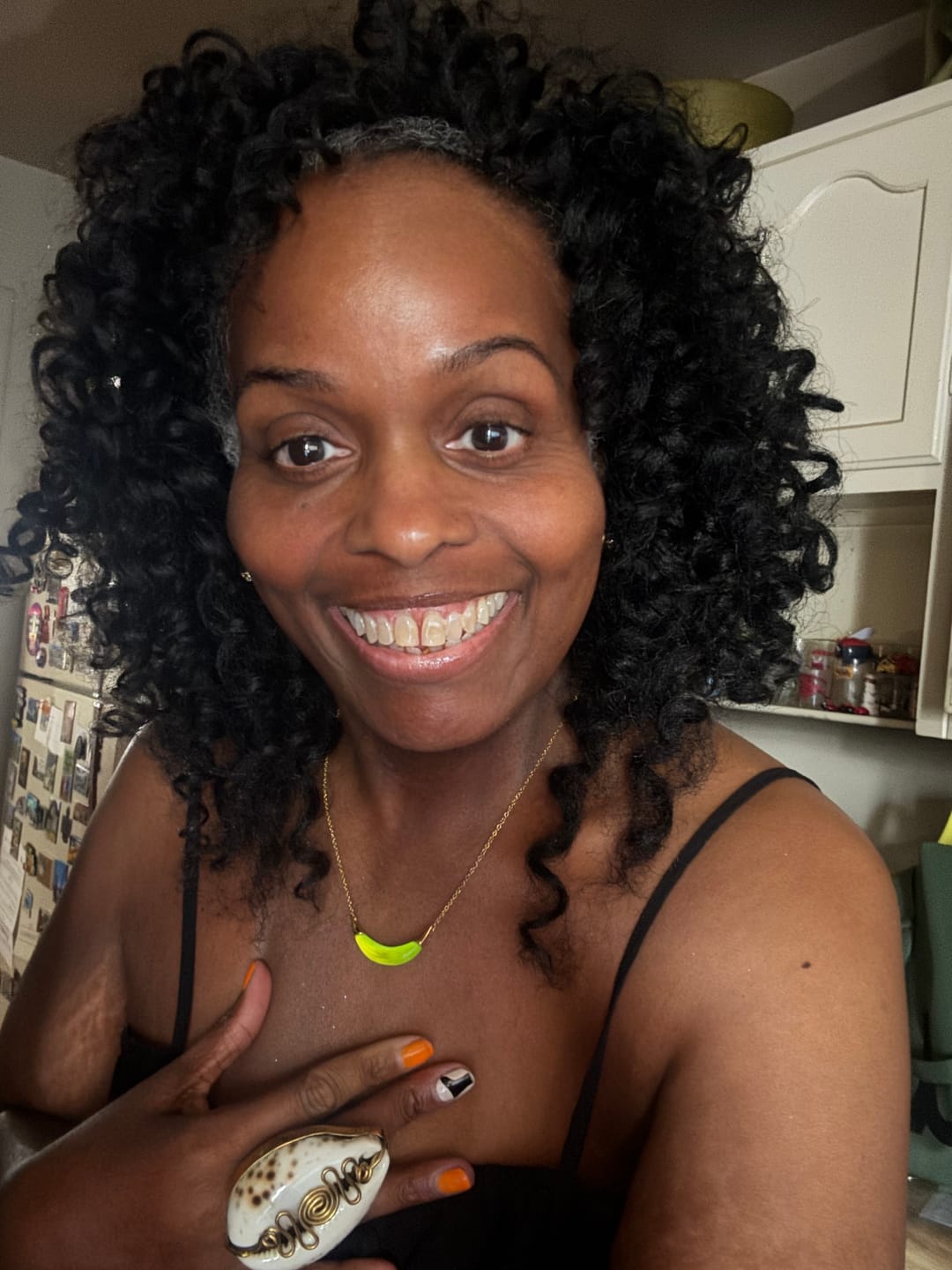 Customer photo review of Cowry Ne Brass Wire Ring