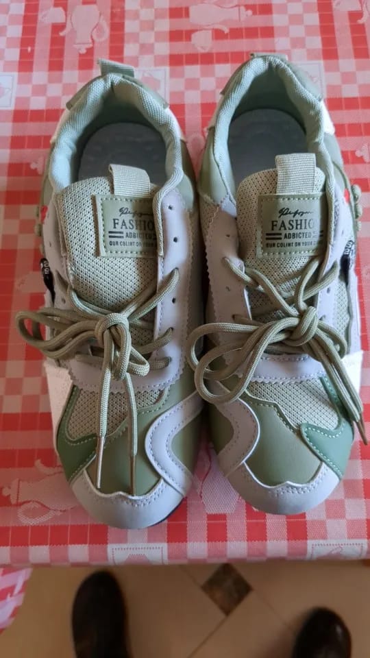 Customer photo review of Luca | Retro Colourblock Trainers