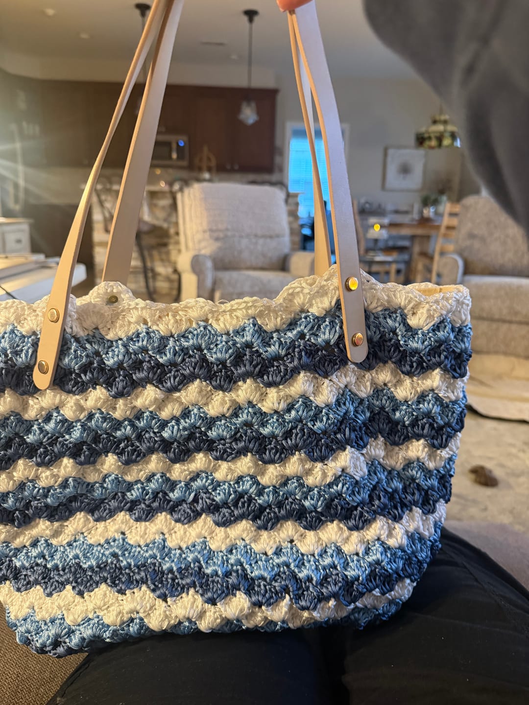 Customer photo review of Seabreaze Wave Tote Crochet Kit