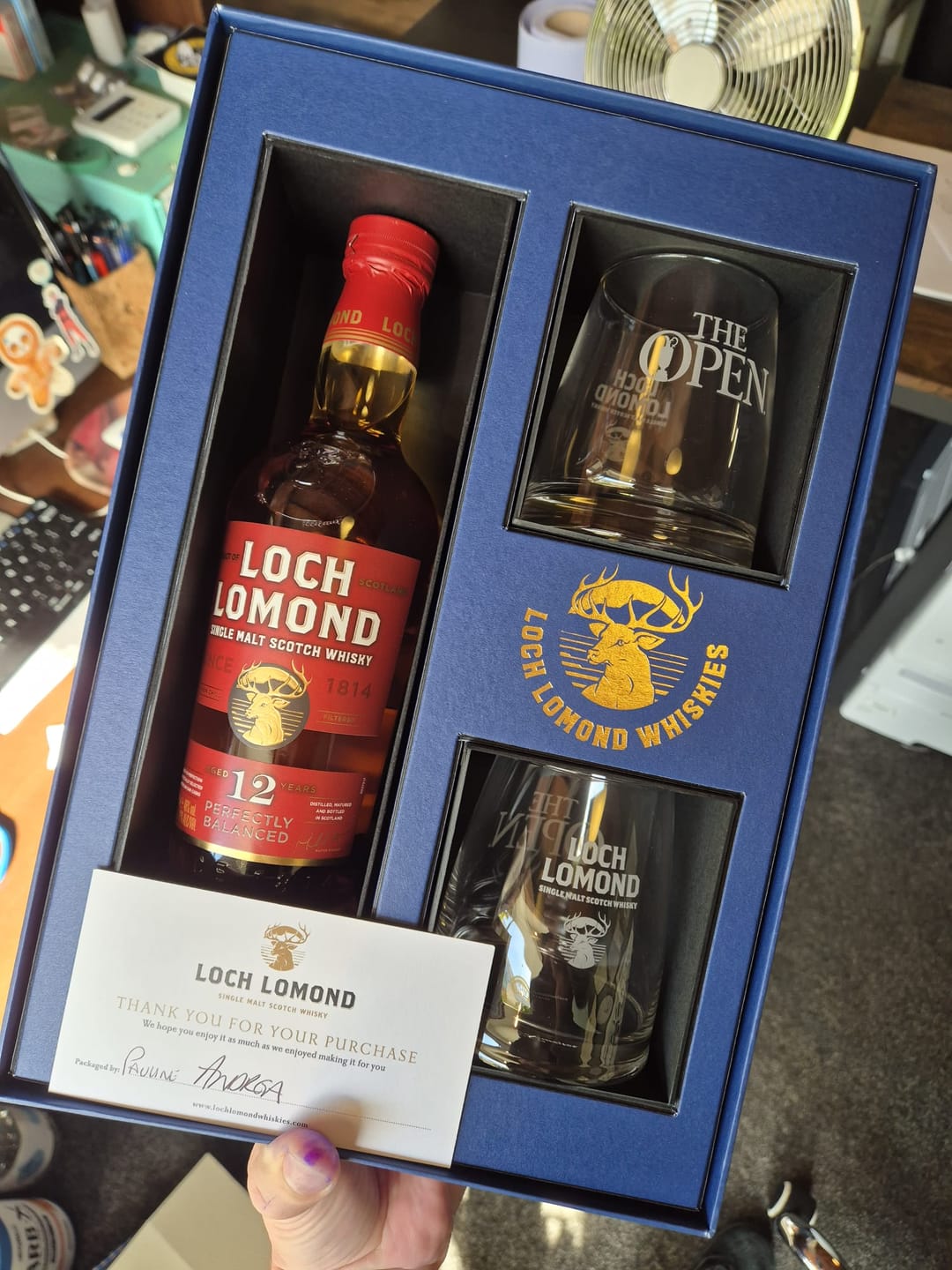 Customer photo review of 12 Year Old Whisky & Glass Gift Set