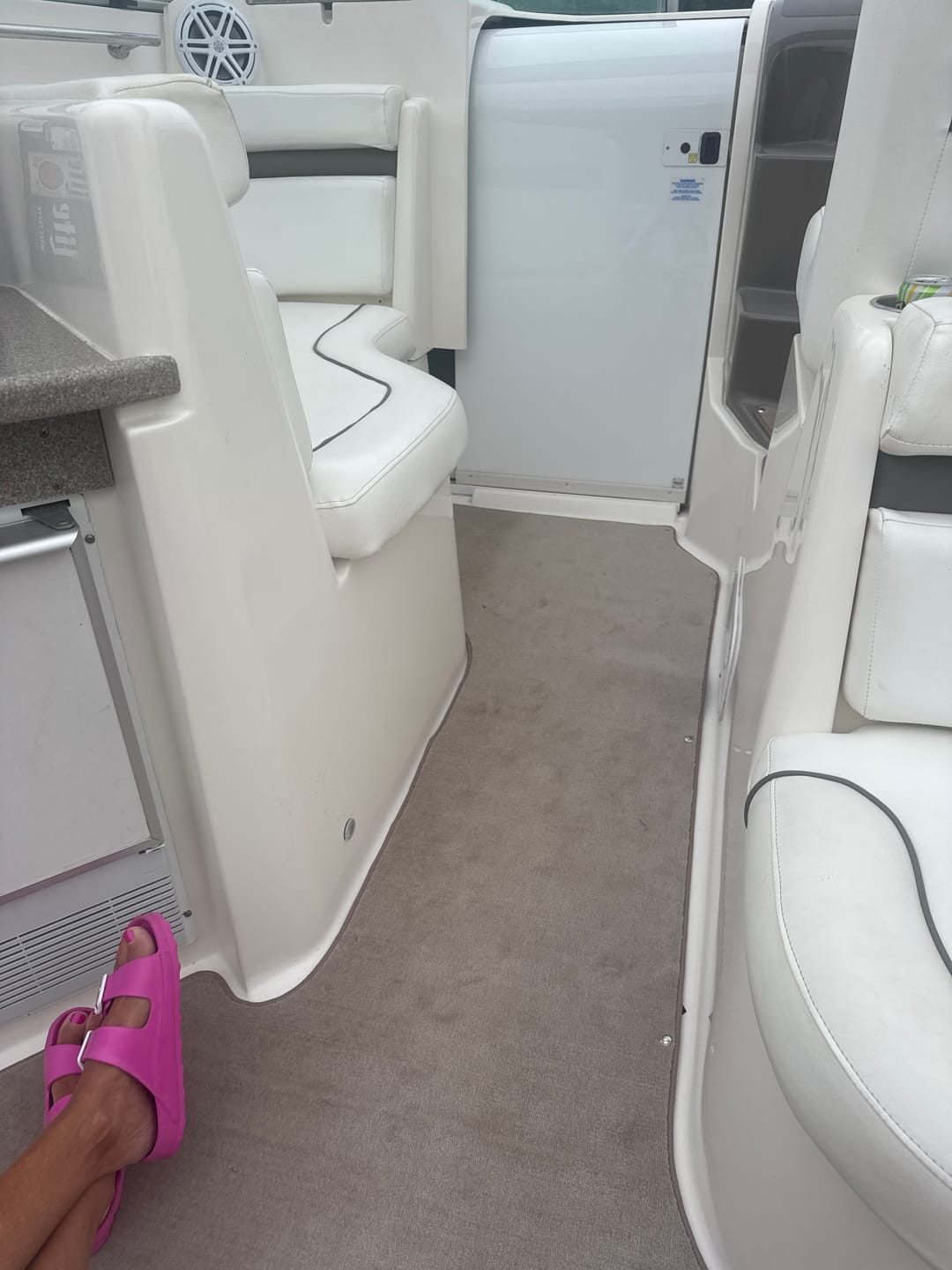 Customer photo review of 2008 Rinker 350 EC Snap in Boat Carpet