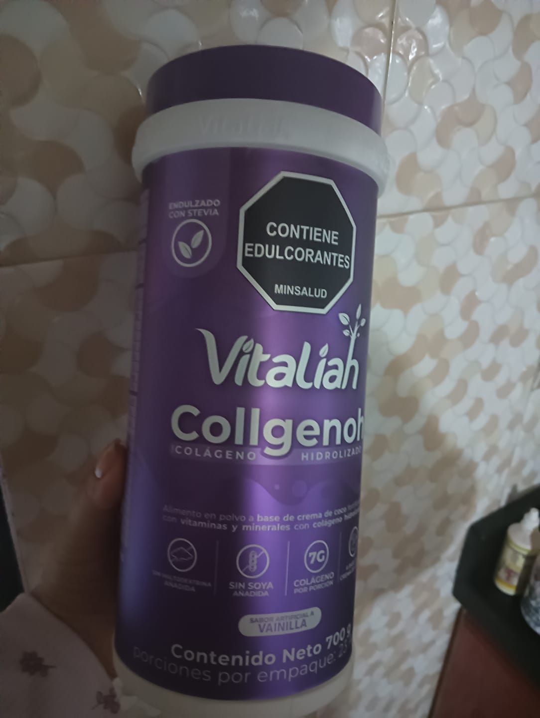 Customer photo review of Malteada Colágeno Vainilla 700 g
