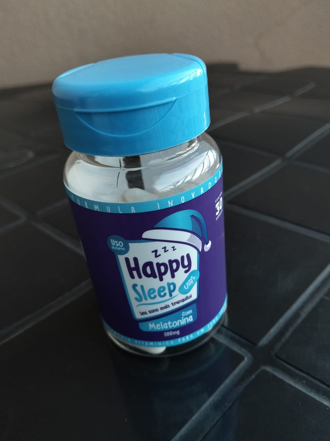 Customer photo review of Melatonina Happy Sleep - 1 Pote (30 dias de uso)