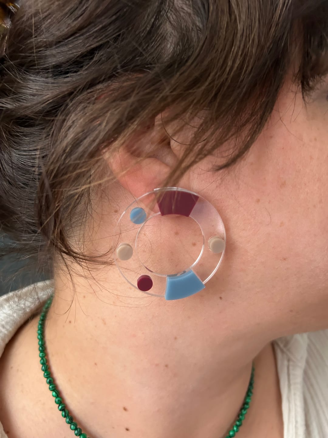 Customer photo review of Aura Color - Orecchini in Plexiglas Trasparenti Colorati