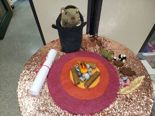 Customer photo review of Felt Wombat Stew Billy Can and Small Parts Play Set