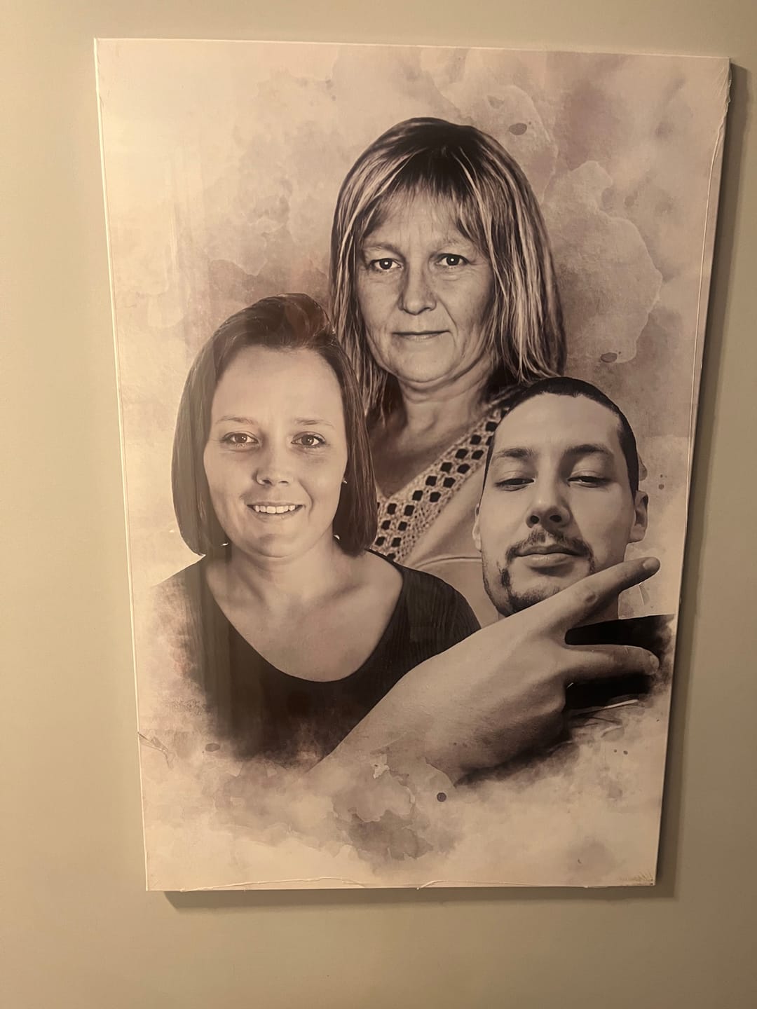 Customer photo review of Add Deceased Loved One to Photo, Memorial Gift, Add Person to Photo, Family Portrait Different Photos, Combine Photos Canvas