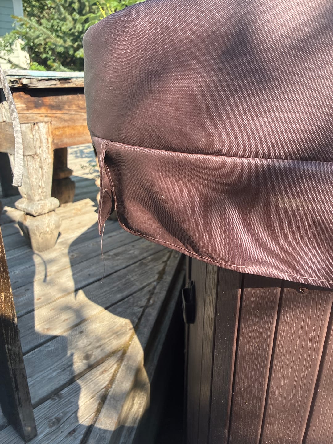 Customer photo review of Lifesmart Curaco LS550 Hot Tub Replacement Cover | Premium Spa Covers