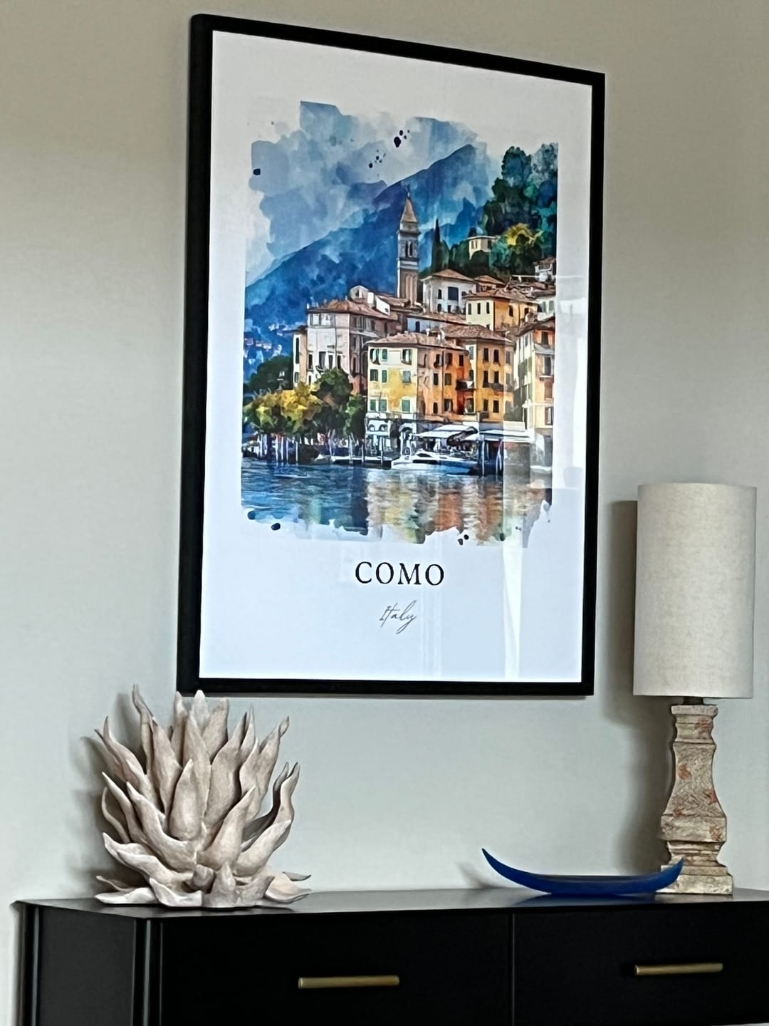 Customer photo review of Como, Italy – Watercolor Art Print