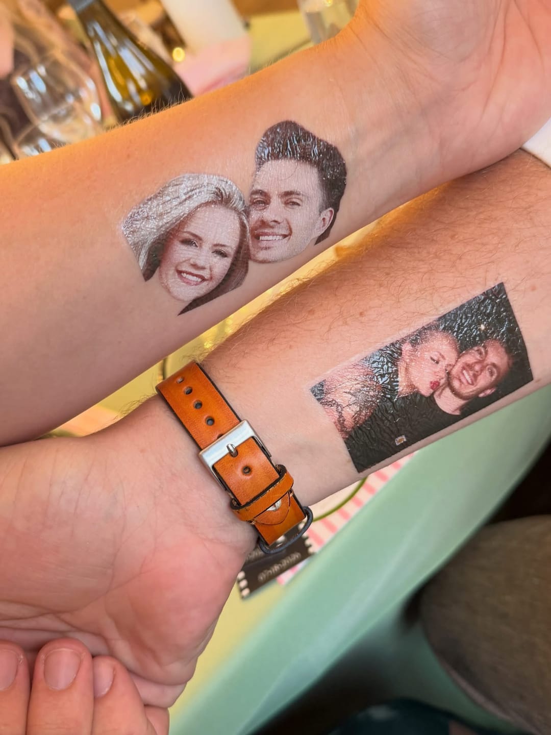 Customer photo review of Custom Photo Adult Face Temporary Tattoo