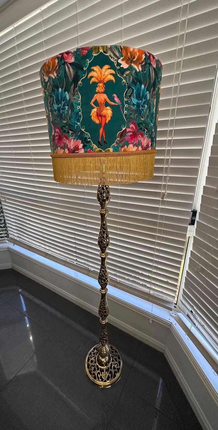 Customer photo review of Lulu LaRue Fringed Lampshade