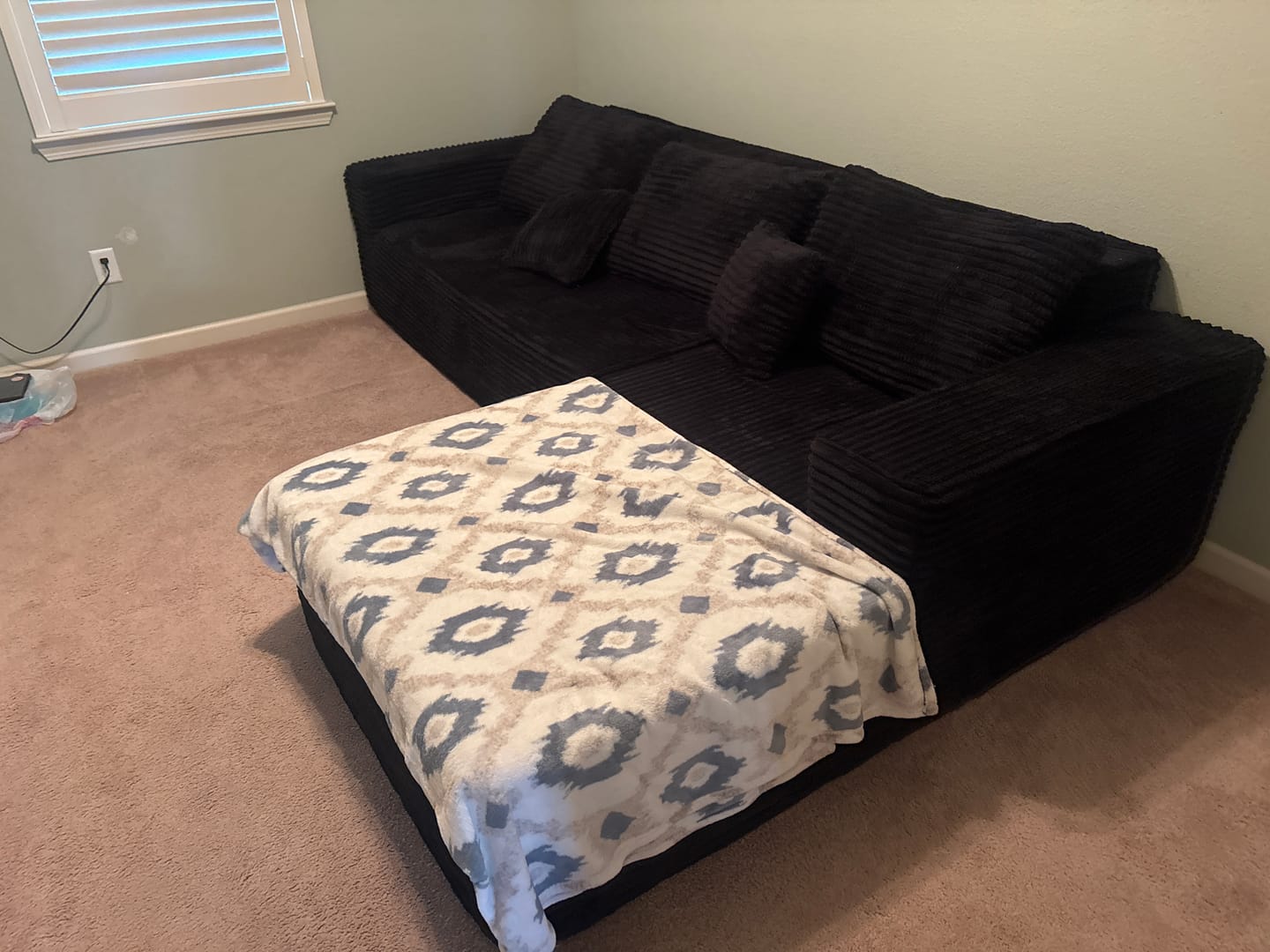 Customer photo review of InnovarHome Astra Sleeper Sectional Sofa