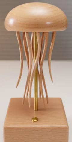 Customer photo review of MarinerPoet Handcrafted Wooden Jellyfish Automaton