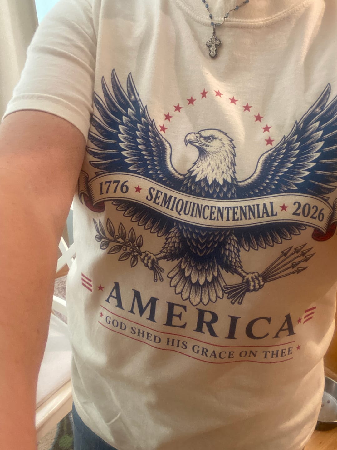 Customer photo review of Semiquincentennial Grace T-Shirt