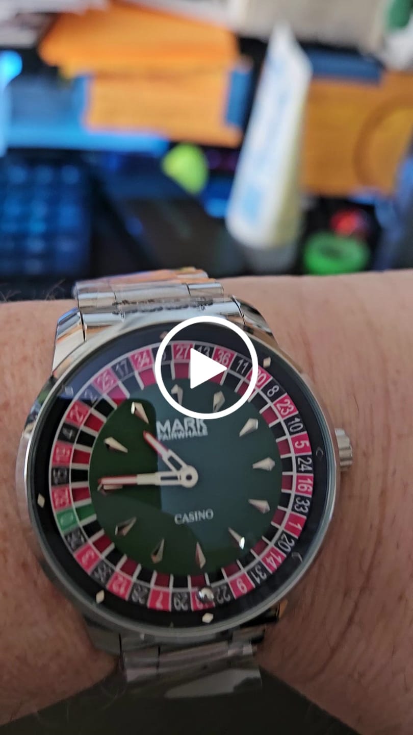 Customer video review of Mark Fairwhale FW-5031 ROULEX Casino Watch – Luxury Roulette Timepiece
